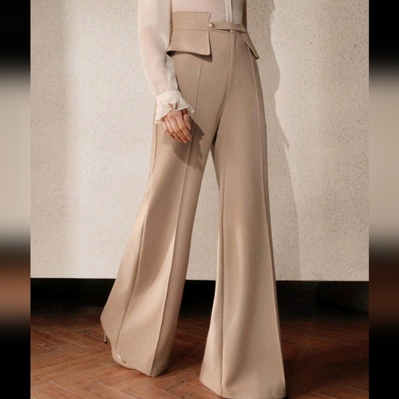 Elegant Flare Pants For Women, Chic And Modern Design, Suitable For New Year's - Picture 1 of 4